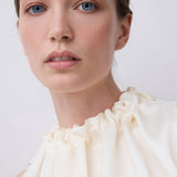 CREAM SATIN EMERGE TOP