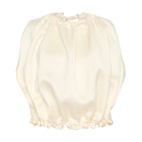 CREAM SATIN EMERGE TOP