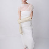 IVORY ORGANZA EMULATE GOWN