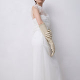 IVORY ORGANZA EMULATE GOWN
