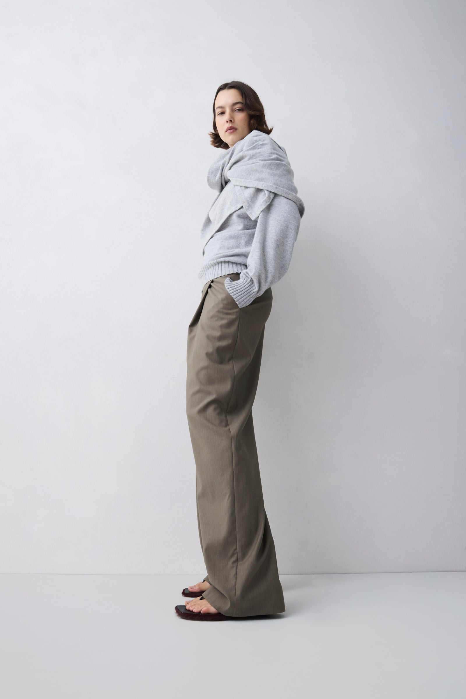 BRONZE WOOL SUITING ADAPTATION PANT