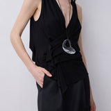 BLACK JERSEY ALINA TOP