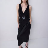 BLACK JERSEY ALINA TOP