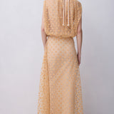 PEACH SPOT LACE EMERGE TOP