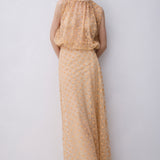 PEACH SPOT LACE EMERGE TOP