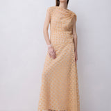 PEACH SPOT LACE VOLTAGE DRESS