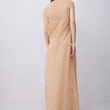 PEACH SPOT LACE VOLTAGE DRESS