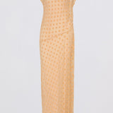 PEACH SPOT LACE VOLTAGE DRESS