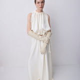 CREAM SATIN RENEWAL SKIRT