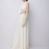 CREAM SATIN RENEWAL SKIRT