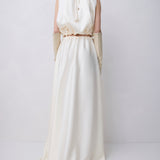 CREAM SATIN RENEWAL SKIRT