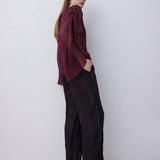 PLUM SILK CHIFFON LUELLA TOP