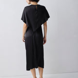 BLACK SILK ILLUSIONIST DRESS