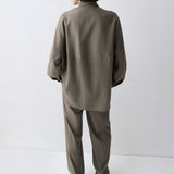 BRONZE WOOL SUITING EVOLVE SHIRT