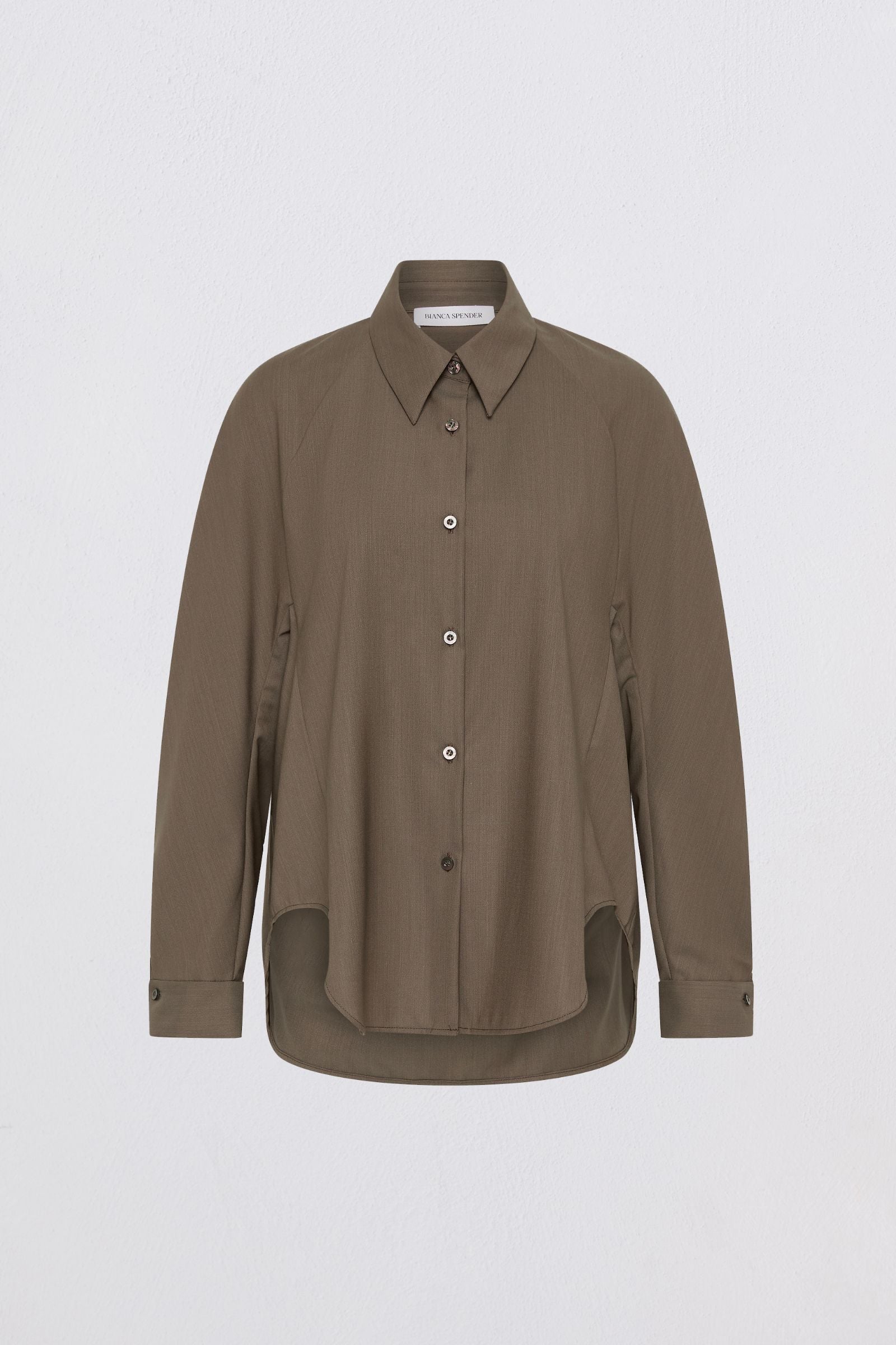 Brown shirt on a white background
