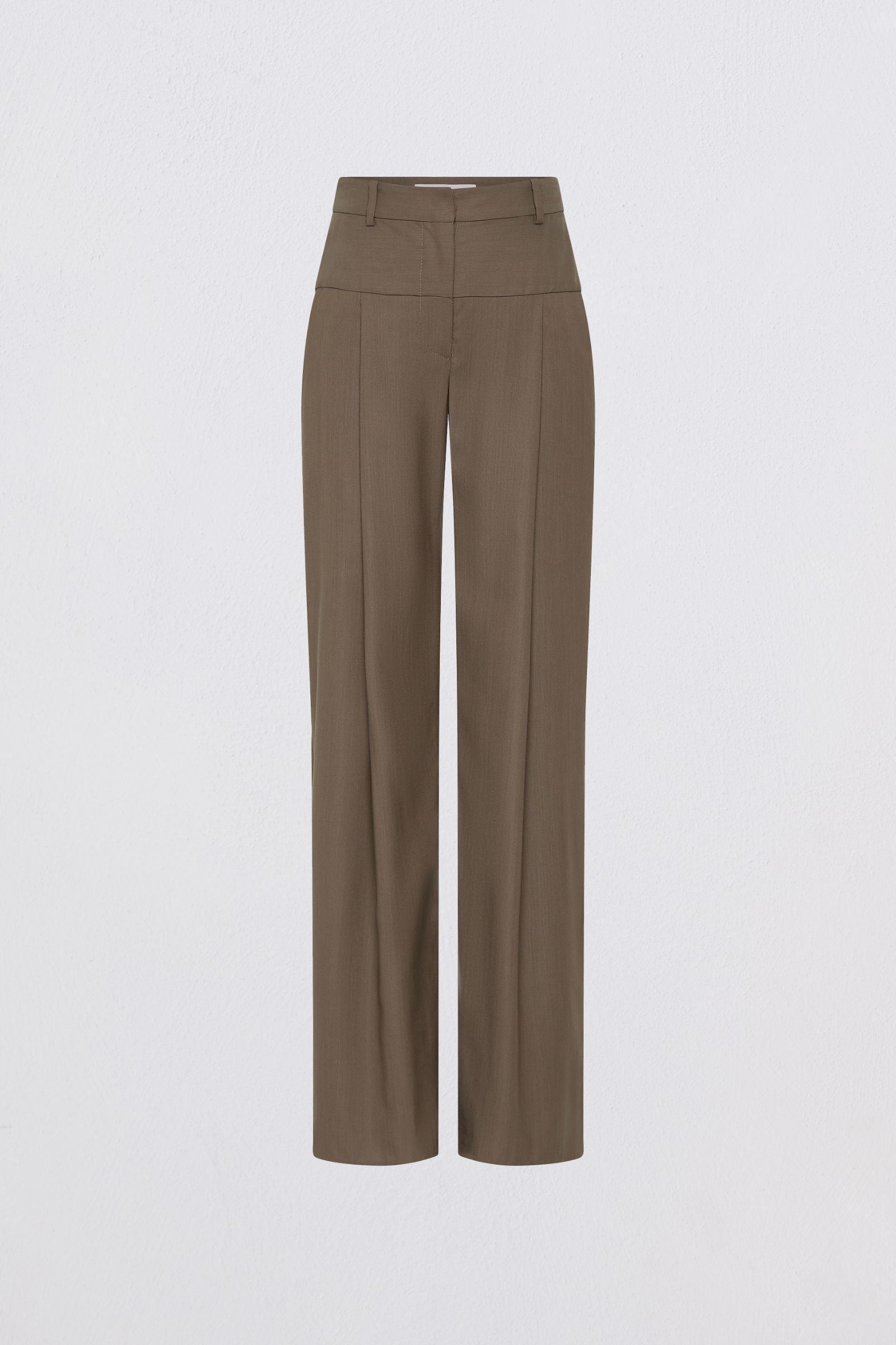 Brown pants on a light gray background