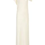 CREAM SATIN SWAY GOWN