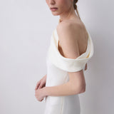 CREAM SATIN SWAY GOWN