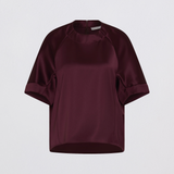 PLUM SATIN EVOLVE TOP