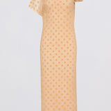 PEACH SPOT LACE SWAY DRESS