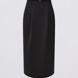 Black skirt on a light gray background