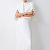 IVORY SATIN CREPE JACQUETTE