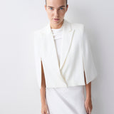 IVORY SATIN CREPE JACQUETTE
