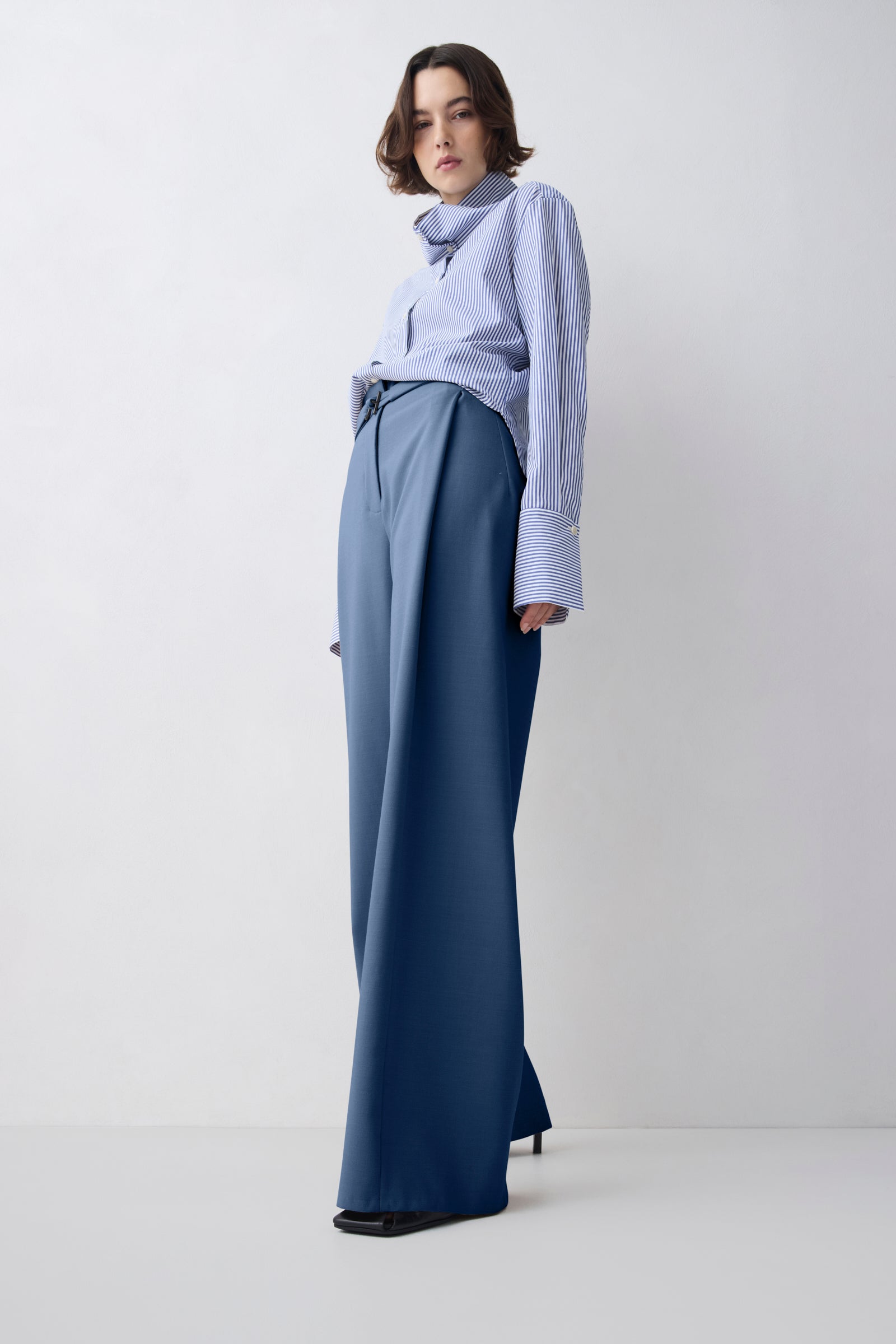 DENIM WOOL SUITING MORPH PANT