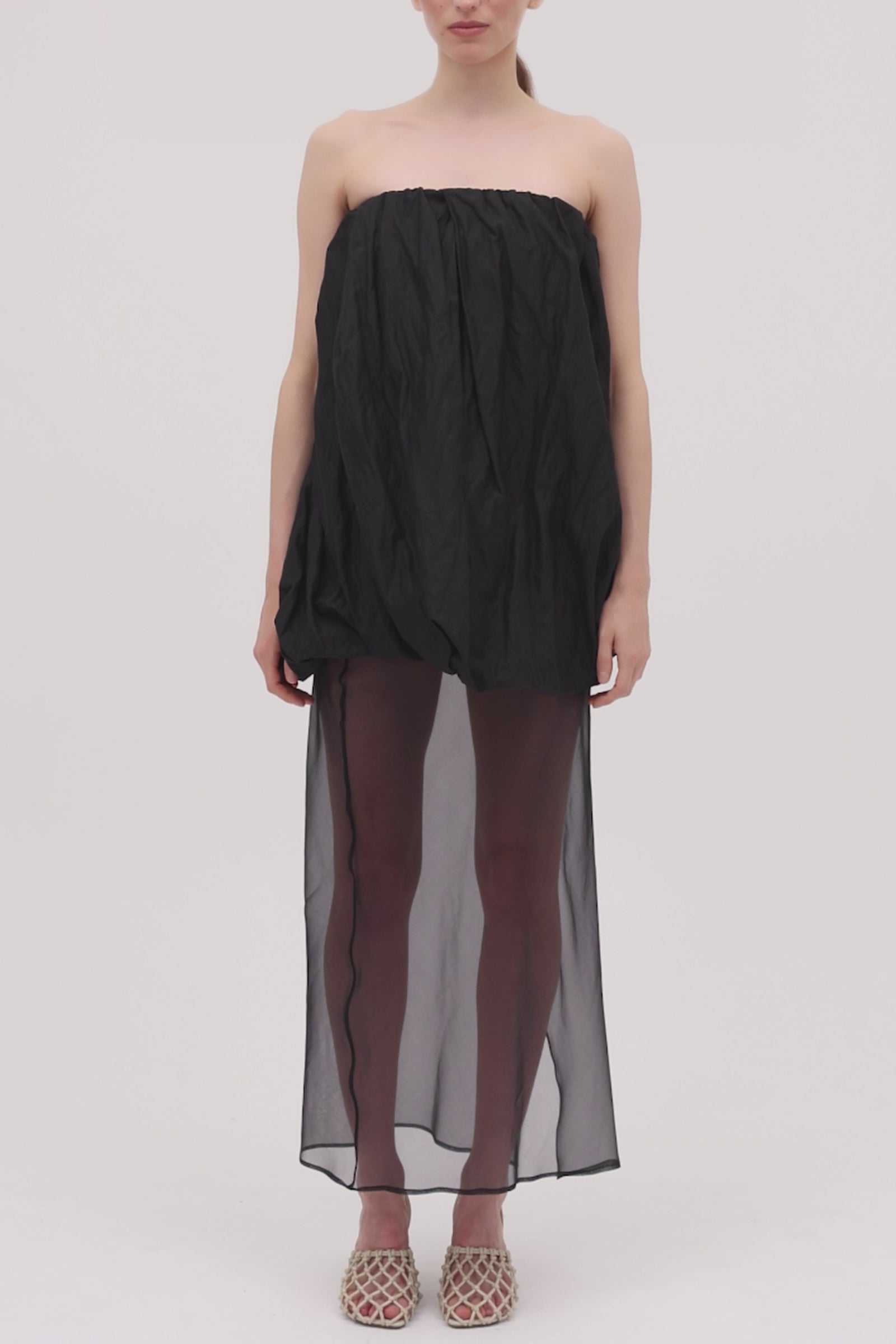 BLACK METAL COTTON HAZEL DRESS
