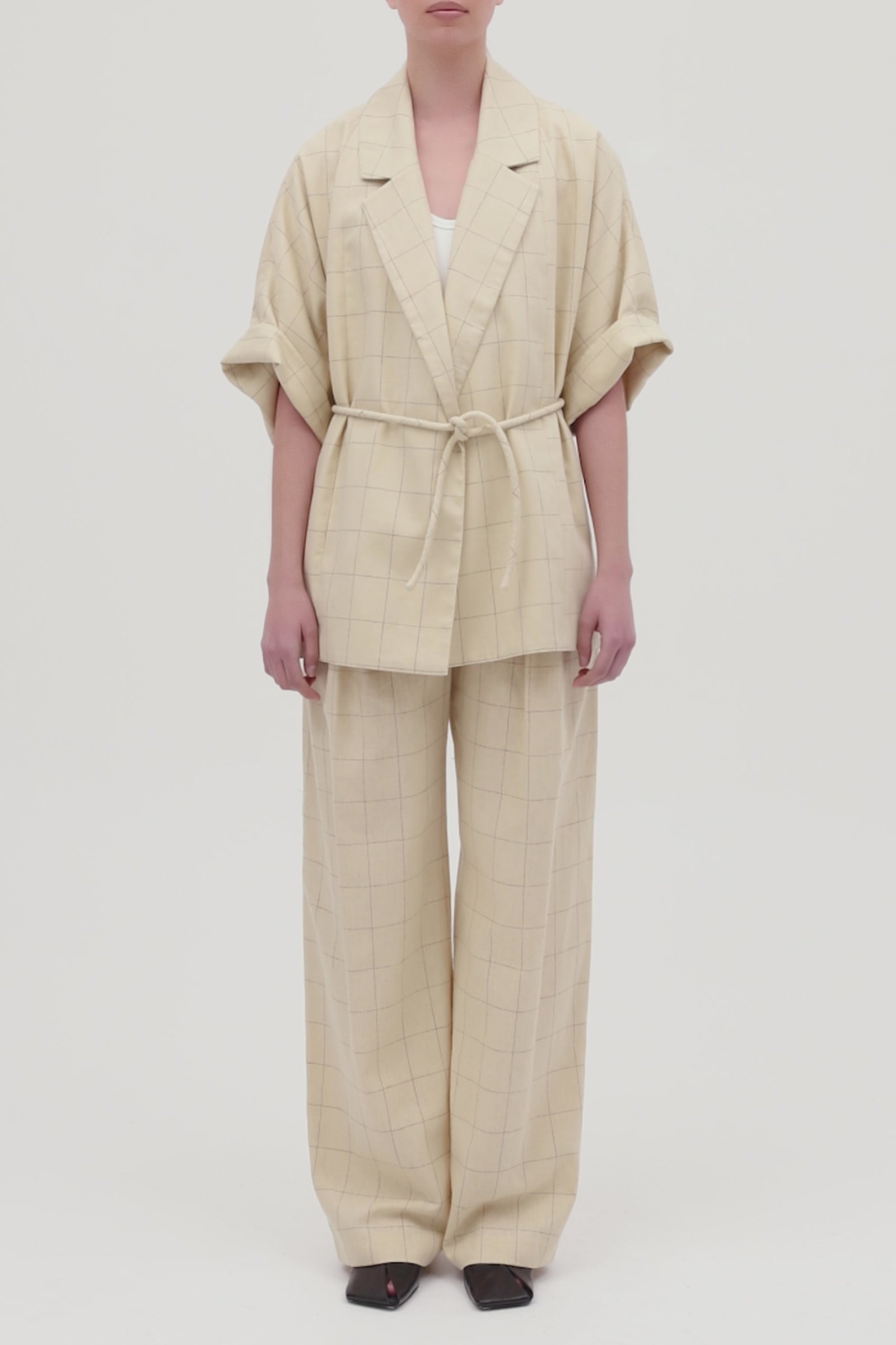 BUTTER CHECK SUITING ARBUS COAT