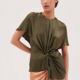 CLOVER SILK SATIN HELENA TOP