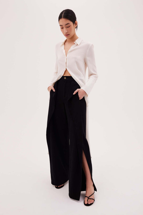 RAVEN DENIM SIDE VENT PANT