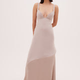 SAND SATIN EQUILIBRIUM DRESS
