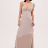 SAND SATIN EQUILIBRIUM DRESS