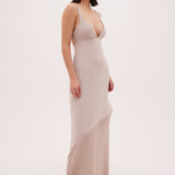 SAND SATIN EQUILIBRIUM DRESS