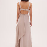 SAND SATIN EQUILIBRIUM DRESS
