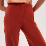 BRICK RED CREPE ANNE PANT