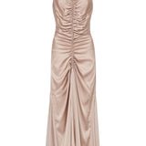 SAND SATIN MERET DRESS