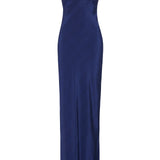 COBALT SPOTTED CDC GOYA SLIP DRESS