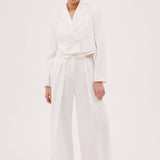 WHITE CREPE SOHO JACKET