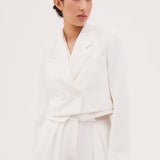 WHITE CREPE SOHO JACKET