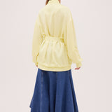 LEMON SATIN CREPE INGRES BOMBER JACKET