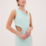 MINT CREPE LAZARE DRESS