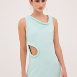 MINT CREPE LAZARE DRESS
