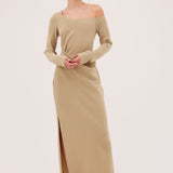 AVOCADO CREPE CUNNINGHAM DRESS