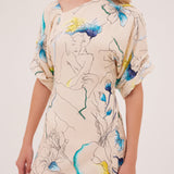 PARCHMENT EMBRACE SILK PALOMA DRESS