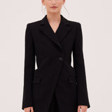 BLACK CREPE CANDID JACKET