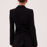 BLACK CREPE CANDID JACKET