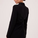 BLACK CREPE CANDID JACKET