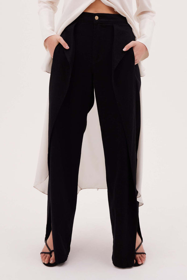 RAVEN DENIM SIDE VENT PANT